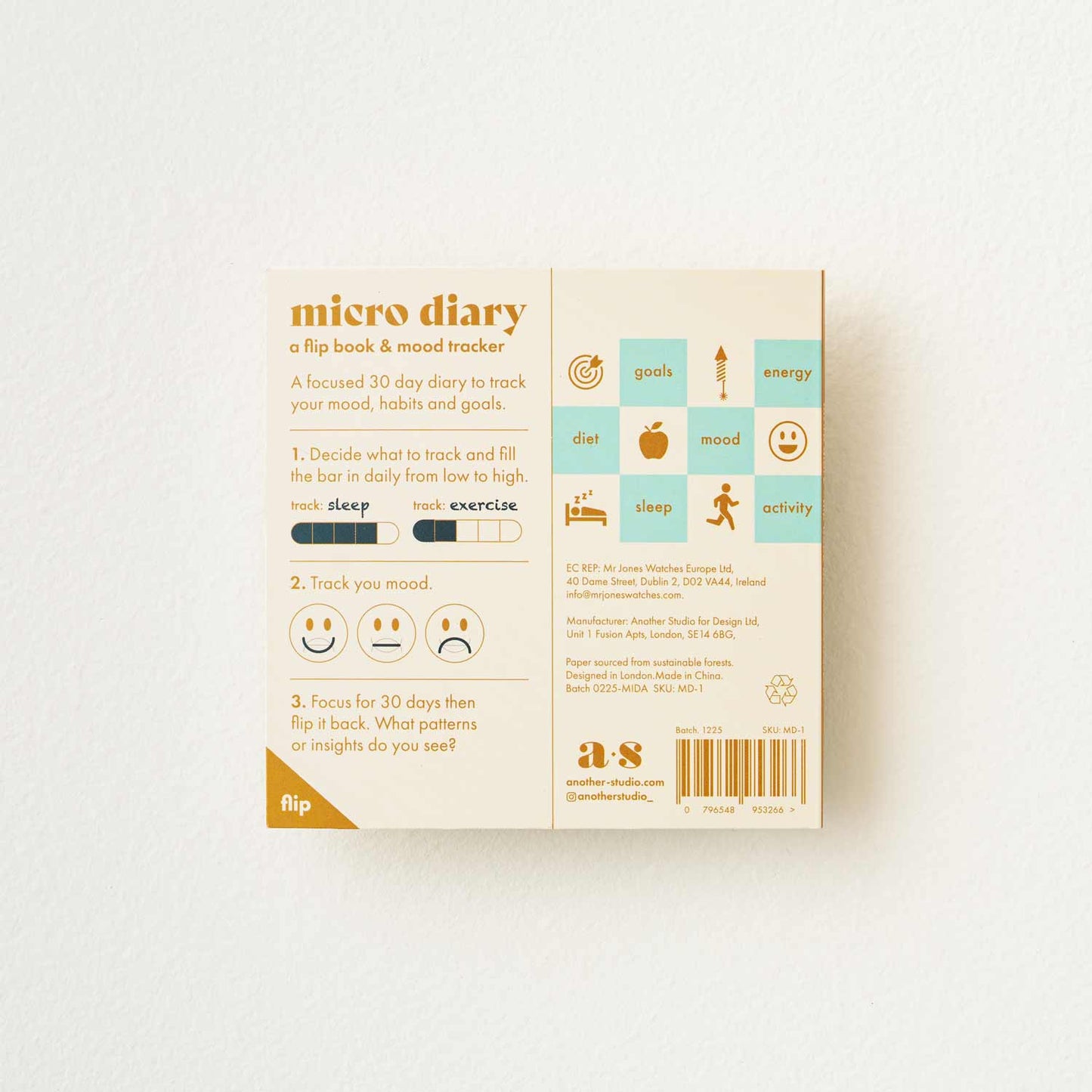 Micro Diary - 30 Day Mood & Habit Tracker and Flip Book