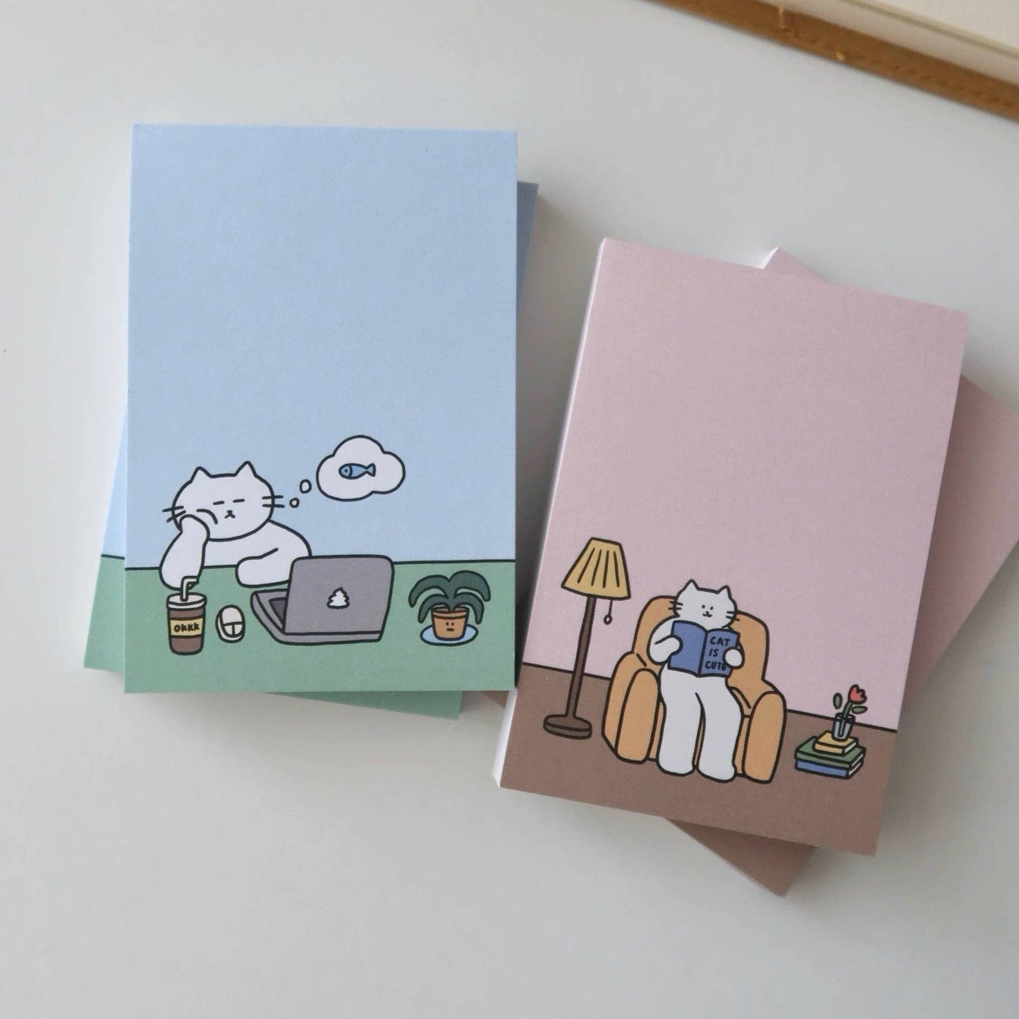 Kitty Life Memo Note Pad: Reading