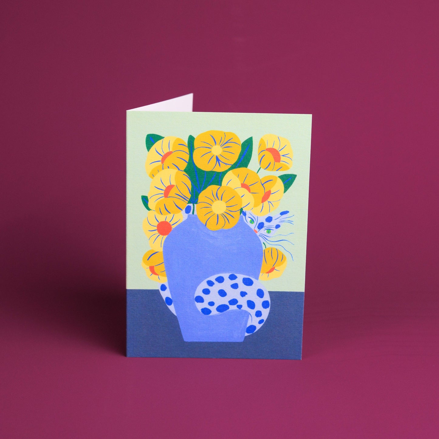 Hidden Cat Greetings Card by Agathe Singer