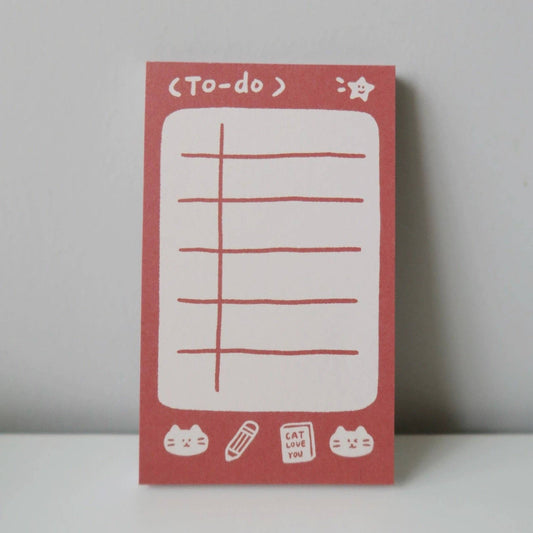 Cat Memo Note Pad: To Do