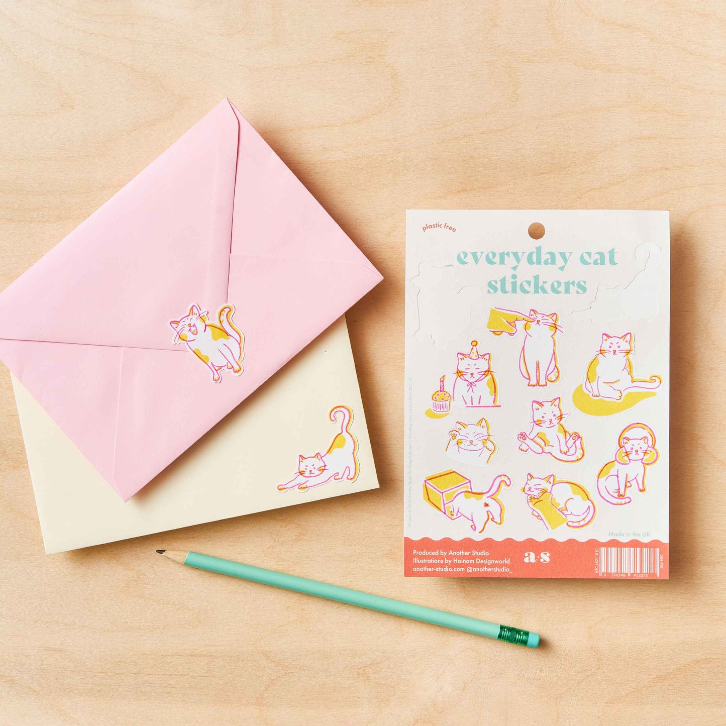 Everyday Cat Sticker Sheet, Paper
