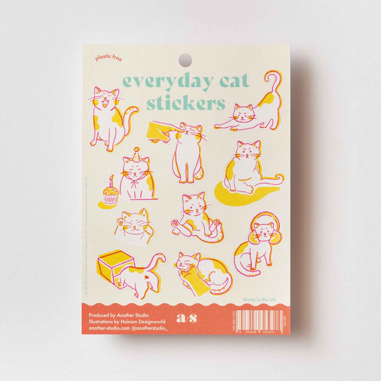Everyday Cat Sticker Sheet, Paper