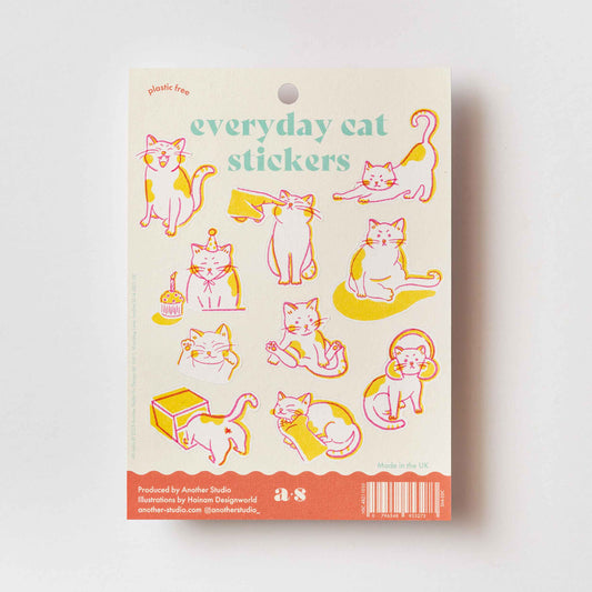 Everyday Cat Sticker Sheet, Paper